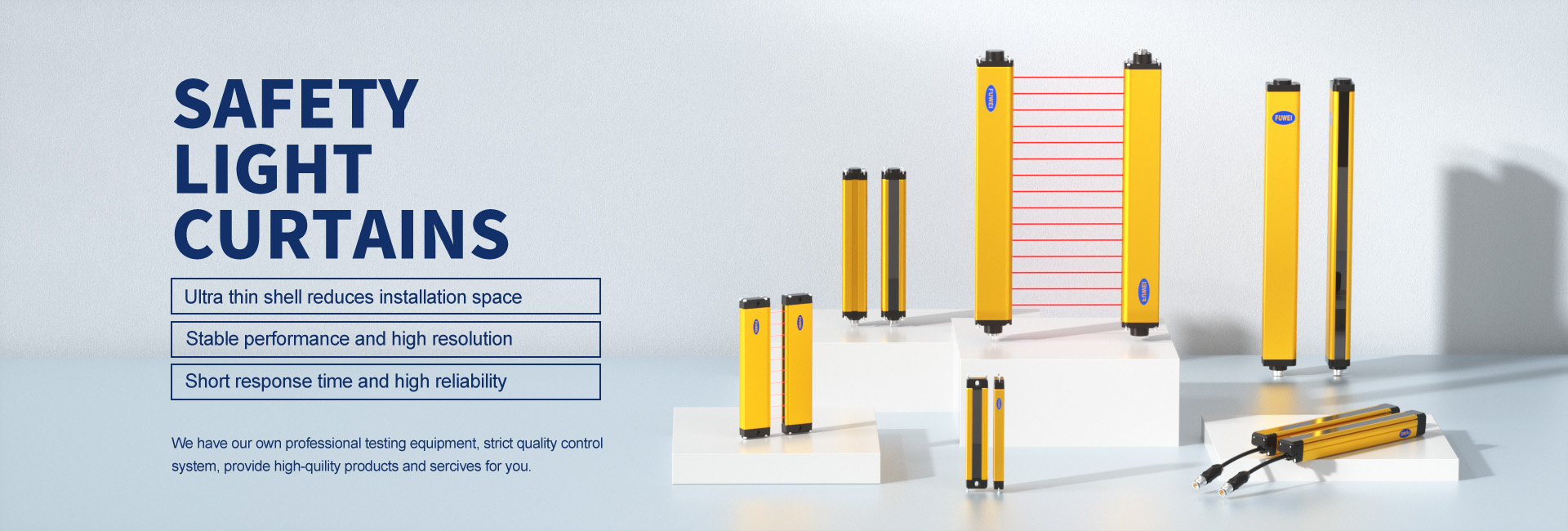 Rideaux de lumière de sécurité en porcelaine
